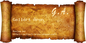 Gellért Áron névjegykártya